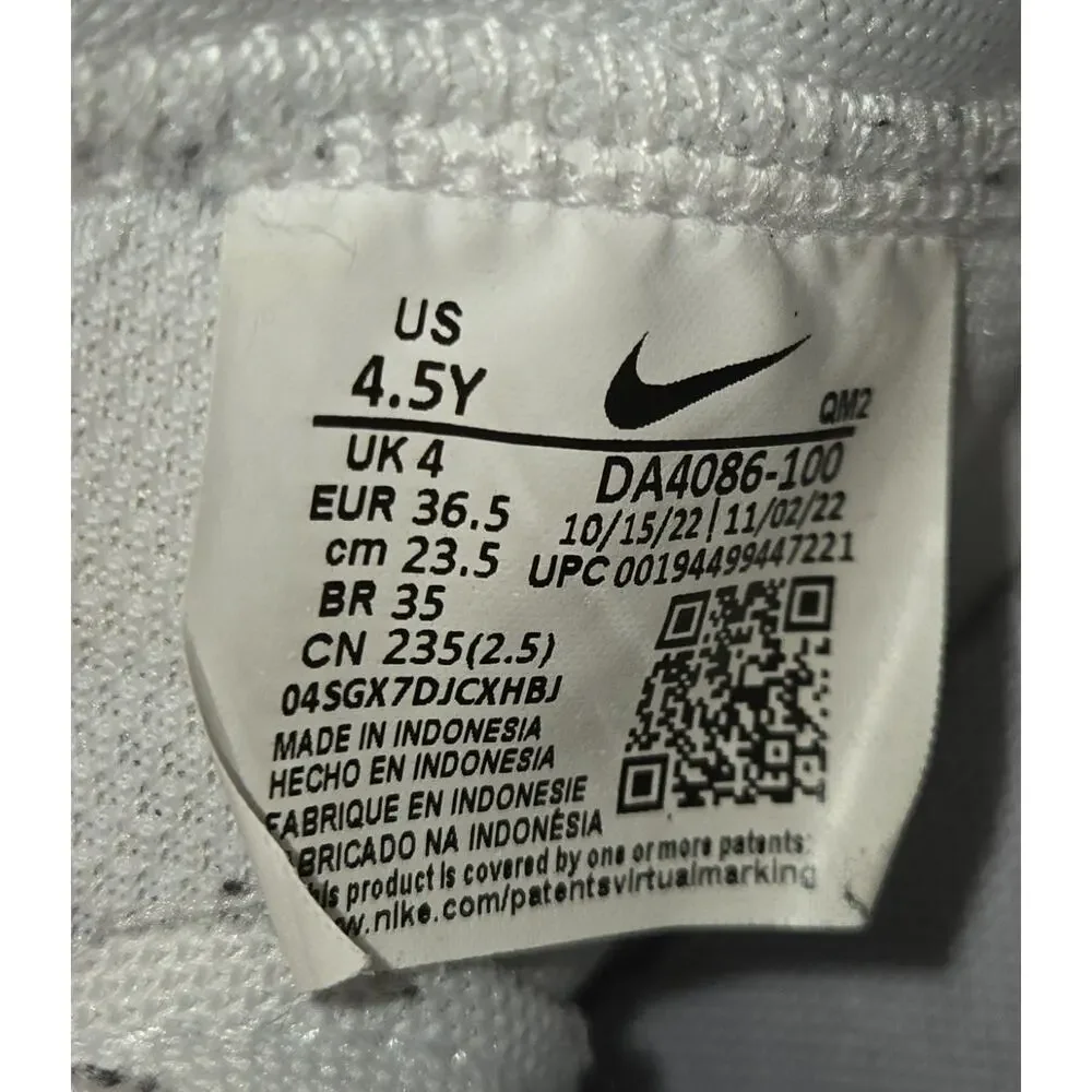Nike Blazer Mid 77 White Black High Top Sneakers Youth Size 4.5Y DA4086-100